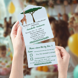 Chá de fraldas Girafa com RSVP