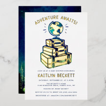 Chá de fraldas Global de Viagem de Aventura Modern