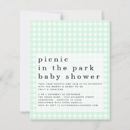 Chá de fraldas Green Gingham do Parque do Picnic d