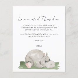 Chá de fraldas Hippo, Script de Orçamento, Amor e 