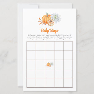 Chá de fraldas Jogo Bingo Pequeno Pumpkin Cai Frio