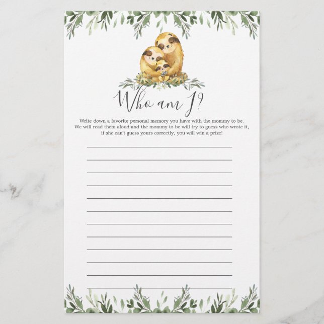 Chá de fraldas Larga Que Sou Eu Jogo (Frente)