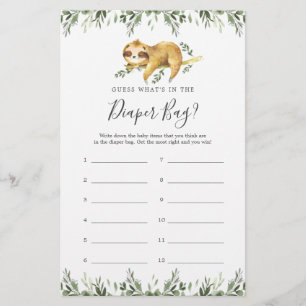 Chá de fraldas Leve adivinha o que há na Fralda?