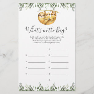 Chá de fraldas Leve adivinha o que há no jogo da b