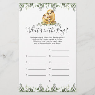 Chá de fraldas Leve adivinha o que há no jogo da b