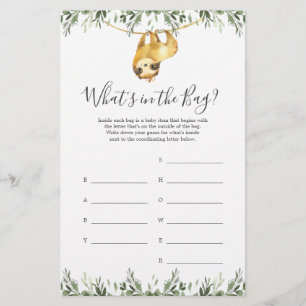 Chá de fraldas Leve adivinha o que há no jogo da b