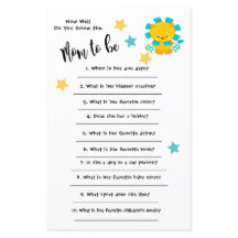 Chá de fraldas Lion Você conhece bem o cartão