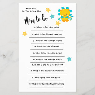 Chá de fraldas Lion Você conhece bem o cartão