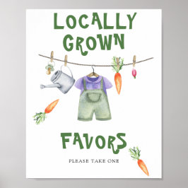 Chá de fraldas Localmente Crescido Favorece Poster