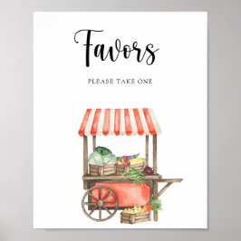 Chá de fraldas Localmente Crescido Favorece Poster