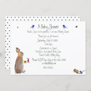 Chá de fraldas lunático do coelho: convites