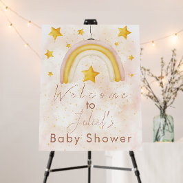 Chá de fraldas mágico do Boho, estrelas douradas d