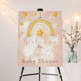 Chá de fraldas mágico do Boho, estrelas douradas d