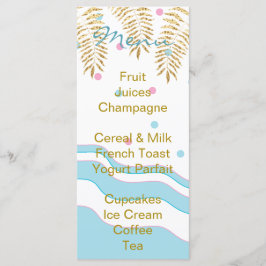 Chá de fraldas Menu "Flamingo Mamãe & Baby"