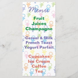 Chá de fraldas Menu Paci Bunny