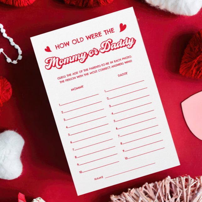 Chá de fraldas namorados adivinha Mamãe de idade (Criador carregado)