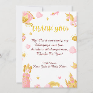 Chá de fraldas Obrigado Cartões