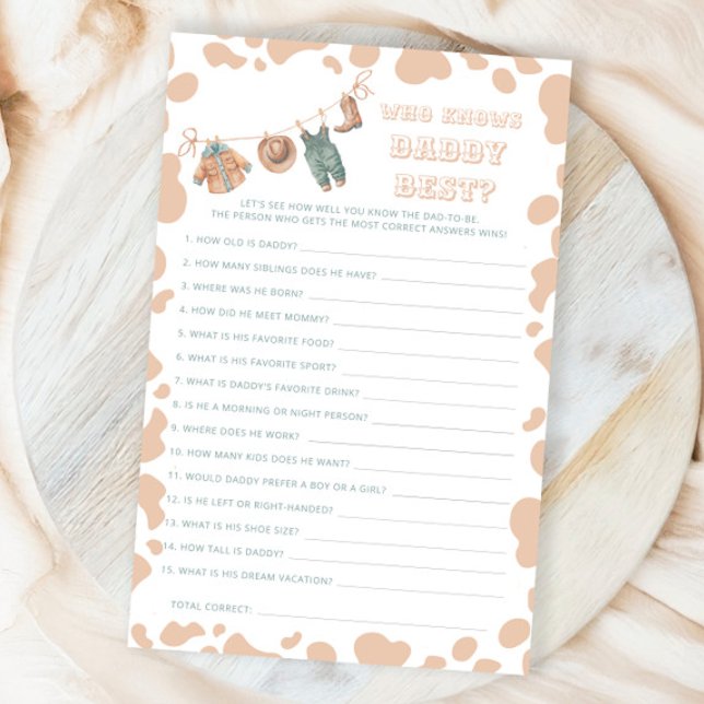 Chá de fraldas Ocidental Cowboy Que Conhece Melhor (Criador carregado)