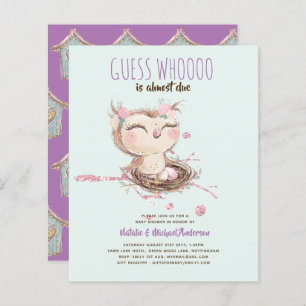 CHÁ DE FRALDAS ORÇAMENTAL OWL Adivinha Quem É Quas