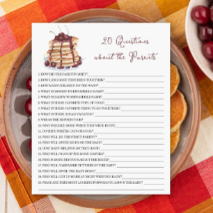 Chá de fraldas Pancakes - 20 perguntas sobre pais
