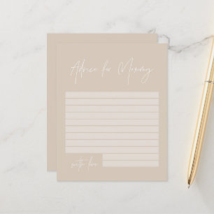 Chá de fraldas para mamães bege natural moderno