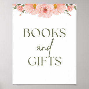 Chá de fraldas Peach Floral Poster Books & Gifts
