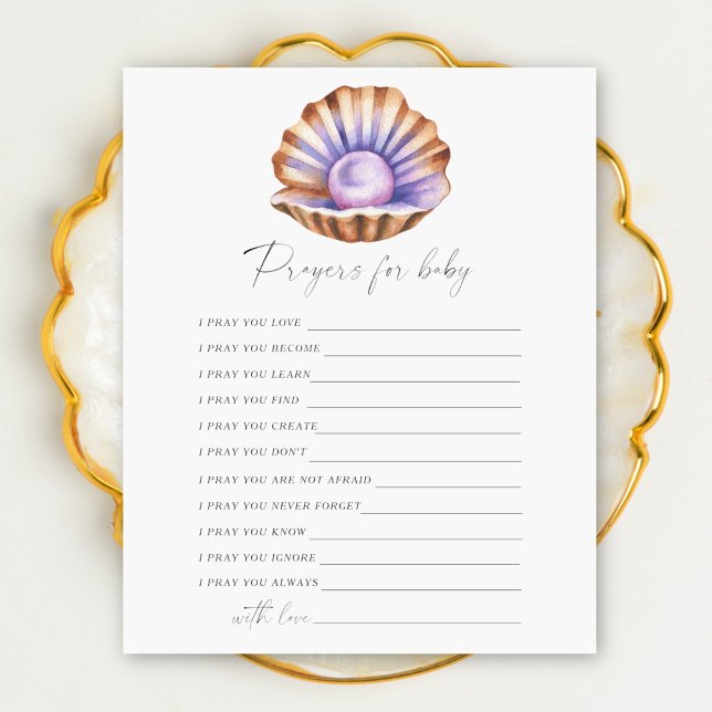 Chá de fraldas Pérola - orações para o jogo de beb (Criador carregado)