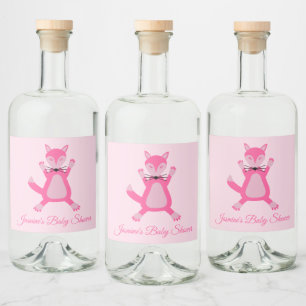 Chá de fraldas Personalizado De Raposa Rosa bonito