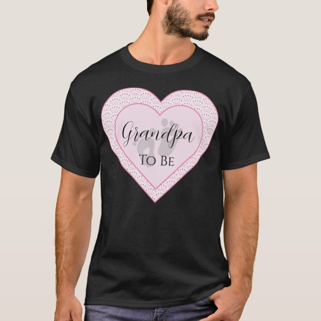 Chá de fraldas personalizável T-Shirt Pink Heart G (Frente)