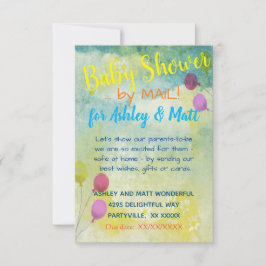 Chá de fraldas por Convite de Balões de Daisies de