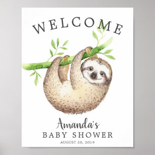 Chá de fraldas Poster de boas-vindas para bebês
