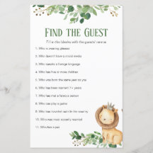 Chá de fraldas Príncipe Verde Lion Encontre o Conv