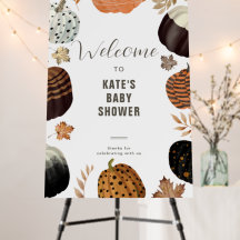 Chá de fraldas Pumpkins Pintado Único Bem-vindo