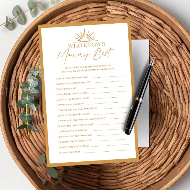 Chá de fraldas Que Conhece O Melhor Jogo Da Mamãe (Criador carregado)