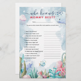 Chá de fraldas "Quem Conhece Melhor Mamãe"