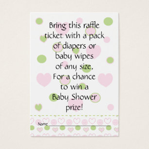 Chá de fraldas Raffle Ticket/Açúcar e Especiari
