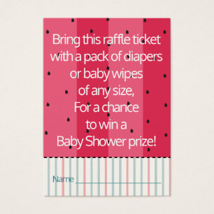 Chá de fraldas Raffle Ticket/Umbrella Melon