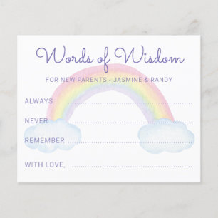 Chá de fraldas Rainbow Words of Wisdom New Parent