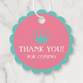 Chá de fraldas rosa e turquesa favorece etiquetas 