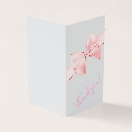 Chá de fraldas Rosa Elegante Obrigado Cartões