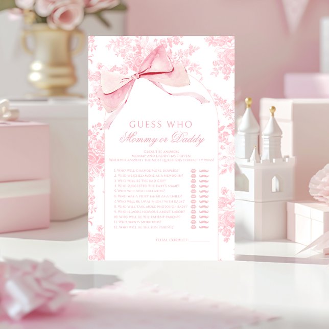 Chá de fraldas Rosa Imagina Mamãe ou Jogo do Pai (Criador carregado)