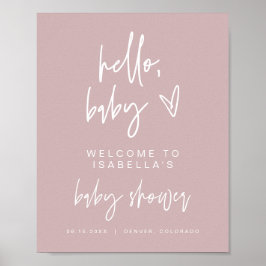 CHÁ DE FRALDAS Rosa MARLO Boho Dusty Poster