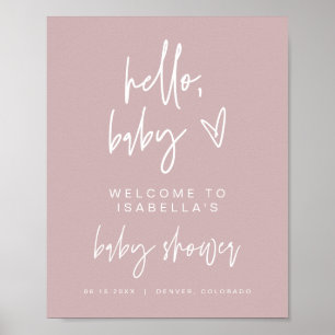 CHÁ DE FRALDAS Rosa MARLO Boho Dusty Poster