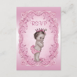 Chá de fraldas Rosa RSVP Vintage Princess