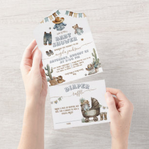 Chá de fraldas Rustic Boho Wild West Boy
