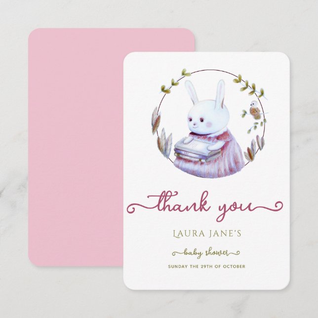 Chá de fraldas Rústico do Coelho Fresco de Woodlan (Frente/Verso)