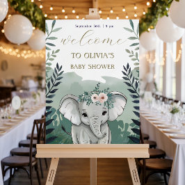 Chá de fraldas Safari Elefante Selvagem