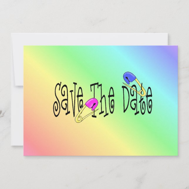 Chá de fraldas - SALVAR A DATA - Convite (Frente)