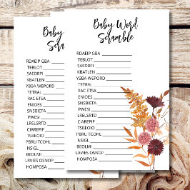 Chá de fraldas Scramble boho Fall Rustic floral