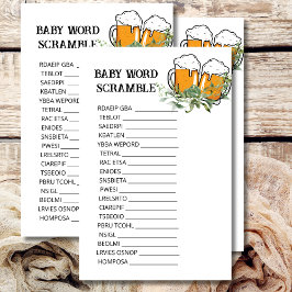 Chá de fraldas Scramble um bebê está criando tema